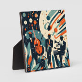 Plaque Photo Trio du Jazz Age du Milieu du Siècle Moderne (Recto)