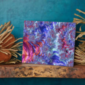 Plaque Photo Trippy coloré Super numérique Abstrait Fractal (Côté)