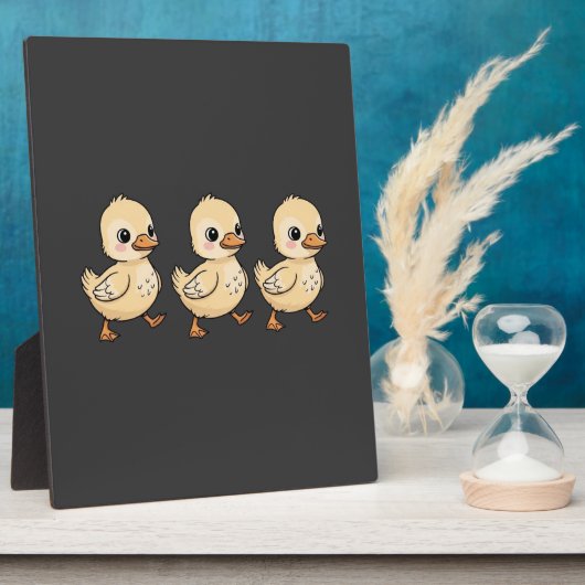 Plaque Photo Trois colliers marchant dans une rangée - mignon (Côté)