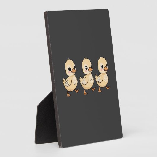 Plaque Photo Trois colliers marchant dans une rangée - mignon (Côté)