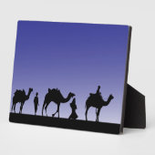 Plaque Photo Trois Mages sur leur voyage à dos de chameaux (Côté)