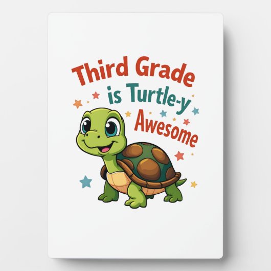 Plaque Photo Troisième année Tortue-ment Incroyable 3ème Année (Devant)