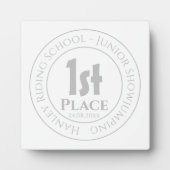 Plaque Photo Trophée de saut d'obstacles de l'école d'équitatio (Devant)