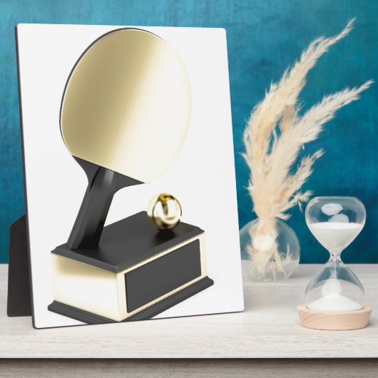 Plaque Photo Trophée de tennis de table (Côté)