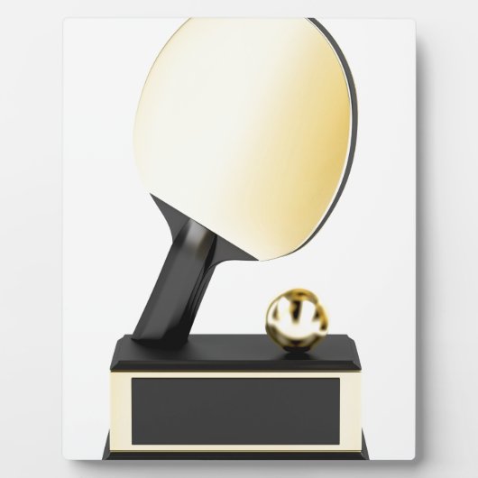 Plaque Photo Trophée de tennis de table en or (Devant)