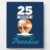 Plaque Photo Tropical Beach Silver 25e anniversaire Mariage (Devant)