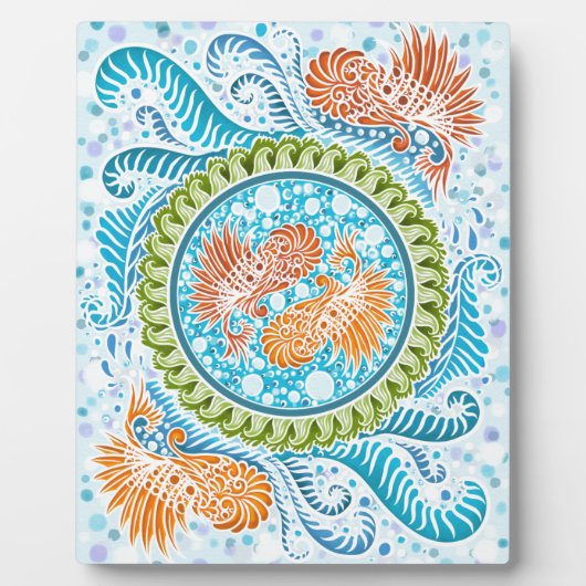 Plaque Photo Tropical Koi Mandala (Devant)