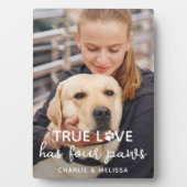 Plaque Photo True Love Possède 4 Pws Photo Amoureux des chiens (Devant)