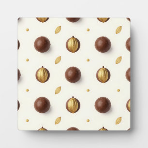 Plaque Photo Truffes au Chocolat Luxueux Motif Sans Couture