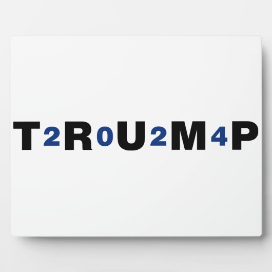 Plaque Photo Trump 2024 bleu (Devant)