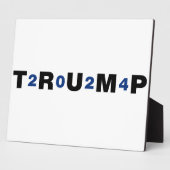 Plaque Photo Trump 2024 bleu (Côté)