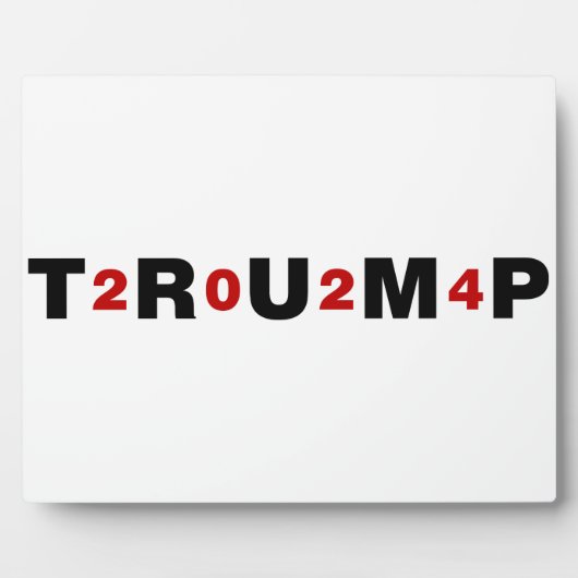 Plaque Photo Trump 2024 Rouge (Devant)
