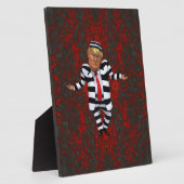 Plaque Photo Trump en prison (Côté)