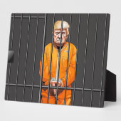 Plaque Photo Trump en prison 8x10 avec de l'Easel (Côté)