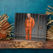 Plaque Photo Trump en prison 8x10 avec de l'Easel (Côté)