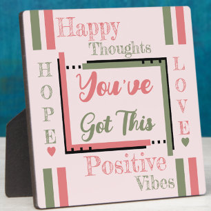 Plaque Photo Tu as cet encouragement rose vert