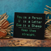 PLAQUE PHOTO TU ES EWE (Côté)