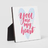 Plaque Photo Tu Es Mon Coeur (Recto)