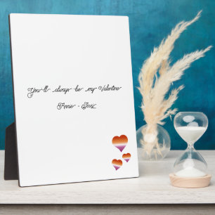 Plaque Photo Tu seras toujours mon Valentin Drapeau des cœurs l