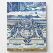 Plaque Photo Tuiles murales portugaises bleues et blanches avec (Devant)