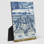 Plaque Photo Tuiles murales portugaises bleues et blanches avec (Côté)