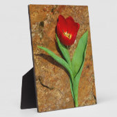 Plaque Photo Tulipe jaune et rouge (Côté)