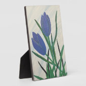 Plaque Photo Tulipes bleues (Côté)