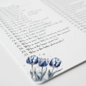 Plaque Photo Tulipes dans Delft Blue personnalisable