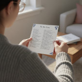 Plaque Photo Tulipes dans Delft Blue personnalisable