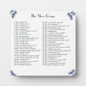 Plaque Photo Tulipes dans Delft Blue personnalisable (Devant)