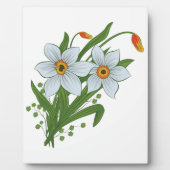 Plaque Photo Tulipes et fleurs de jonquilles (Devant)