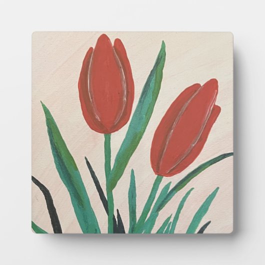 Plaque Photo Tulipes rouges (Devant)
