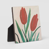 Plaque Photo Tulipes rouges (Recto)
