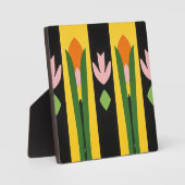 Plaque Photo Tulipes simple moderne (Recto)