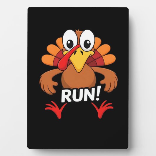 Plaque Photo Turquie courir Thanksgiving en T-shirt classique (Devant)