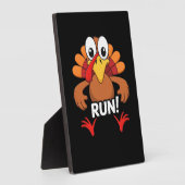 Plaque Photo Turquie courir Thanksgiving en T-shirt classique (Côté)