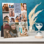 Plaque Photo Turquoise Best friends bff script 10 photo collage (Côté)