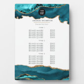 Plaque Photo Turquoise - Tourquoise et Gold Agate (Devant)