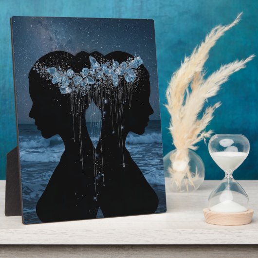 Plaque Photo Twin Souls Beneath the Stars (Côté)