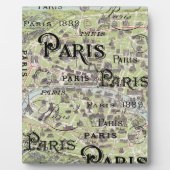 Plaque Photo Typographie Calligraphie Paris France Tour Eiffel (Devant)