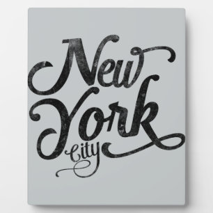 Plaque Photo Typographie de cru de New York City