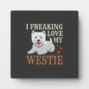 Plaque Photo Typographie de l'amour du chien Westie