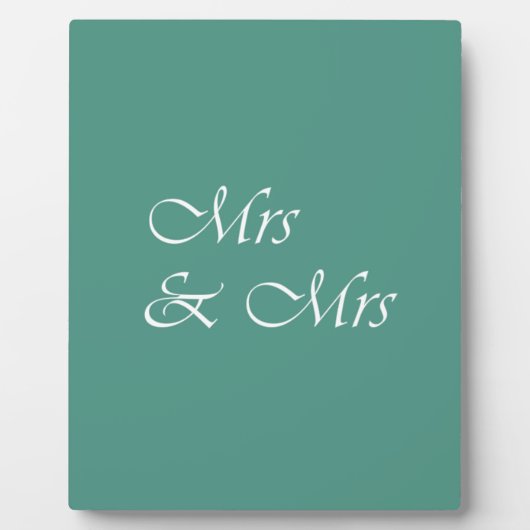 Plaque Photo Typographie de Mme et Mme (Devant)