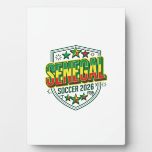 Plaque Photo Typographie de pays audacieux Football Sénégal 202