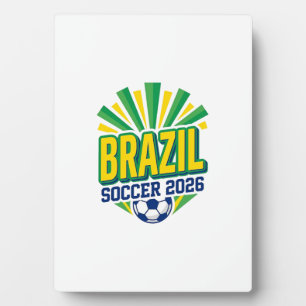 Plaque Photo Typographie de pays de football gras 2026 Brésil