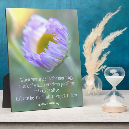 Plaque Photo Typographie des citations inspirées Macro florale  (Côté)