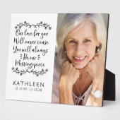 Plaque Photo Typographie du Mémorial blanc Garde photo (Côté)