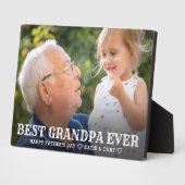 Plaque Photo Typographie simple Meilleure Fête des pères jamais (Côté)