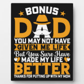 Plaque Photo Un amour de papa bonus - Inconditionnel et vrai (Devant)