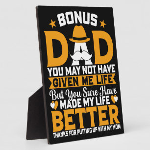 Plaque Photo Un amour de papa bonus - Inconditionnel et vrai